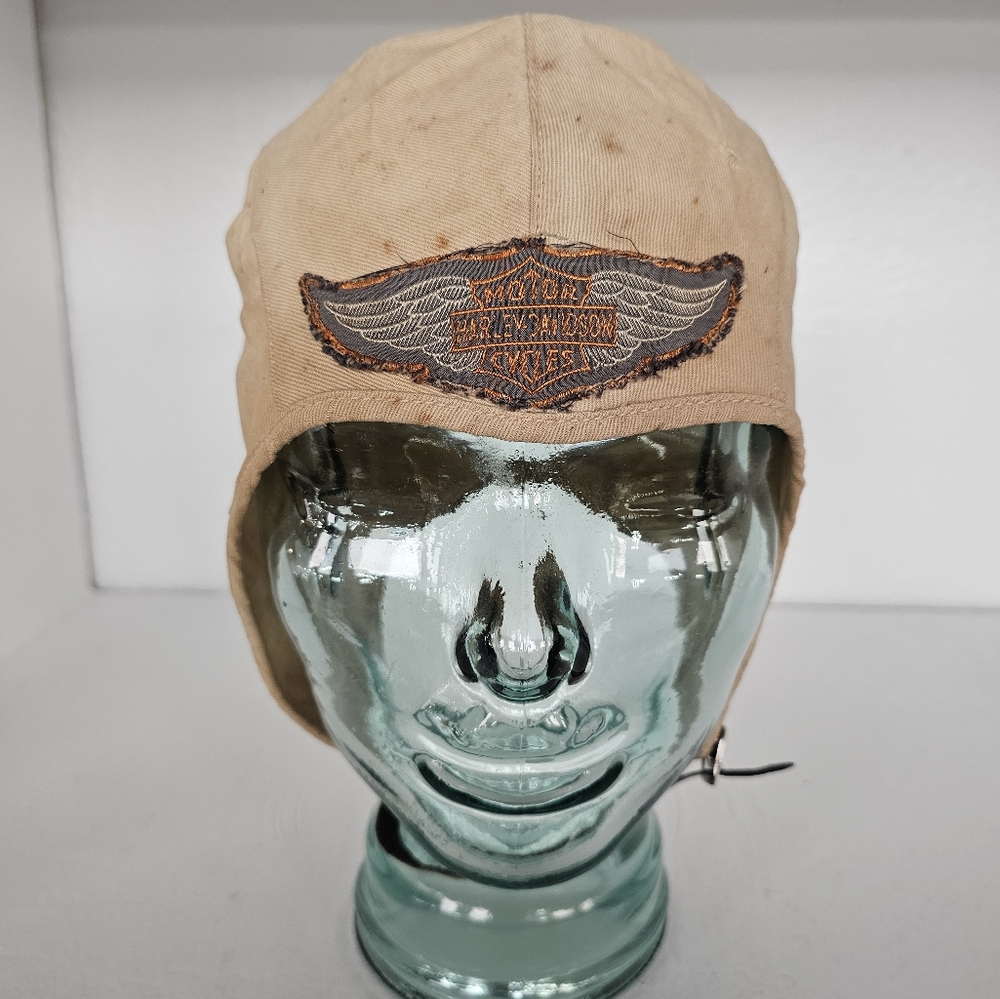 Vintage Harley Davidson skull cap